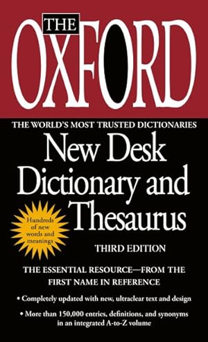 Seller image for Oxford New Desk Dictionary and Thesaurus for sale by GreatBookPrices