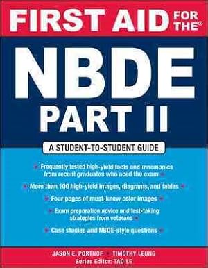 Image du vendeur pour First Aid for the NBDE mis en vente par GreatBookPrices
