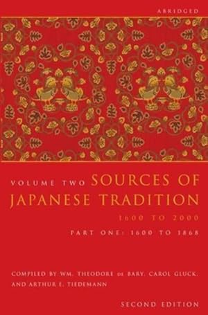 Imagen del vendedor de Sources of Japanese Tradition : 1600 - 2000 a la venta por GreatBookPrices