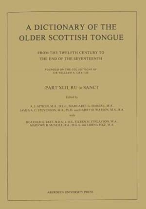 Seller image for Dictionary of the Older Scottish Tongue : From the Twelfth Century to the End of the Seventeenth for sale by GreatBookPrices