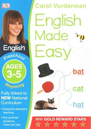 Bild des Verkufers fr English Made Easy: Rhyming, Ages 5-6 (Preschool) : Supports the National Curriculum, English Exercise Book zum Verkauf von GreatBookPrices