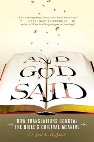 Seller image for And God Said : How Translations Conceal the Bible's Original Meaning for sale by GreatBookPrices