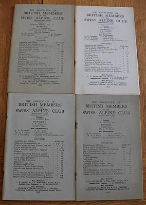 The Association of British Members of the Swiss Alpine Club. 1951, 1954, 1955 & 1956