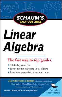 Imagen del vendedor de Schaum's Easy Outline Linear Algebra a la venta por GreatBookPrices