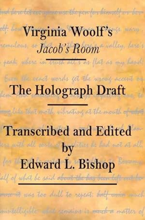 Bild des Verkufers fr Jacob's Room : The Holography Draft zum Verkauf von GreatBookPrices