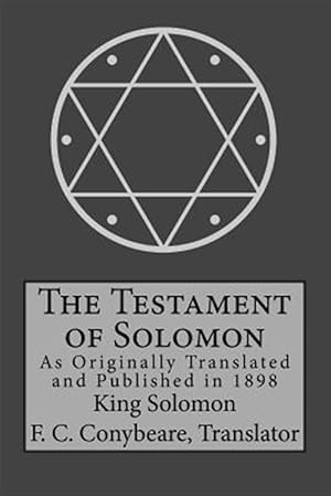 Bild des Verkufers fr The Testament of Solomon zum Verkauf von GreatBookPrices