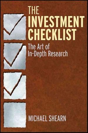 Imagen del vendedor de Investment Checklist : The Art of In-Depth Research a la venta por GreatBookPrices