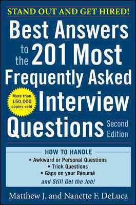 Seller image for Best Answers to the 201 Most Frequently Asked Interview Questions for sale by GreatBookPrices