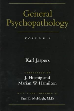 Seller image for General Psychopathology for sale by GreatBookPrices