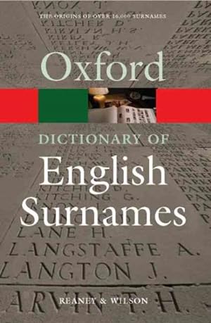 Bild des Verkufers fr Dictionary of English Surnames zum Verkauf von GreatBookPrices