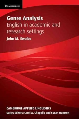 Imagen del vendedor de Genre Analysis : English in Academic and Research Settings a la venta por GreatBookPrices