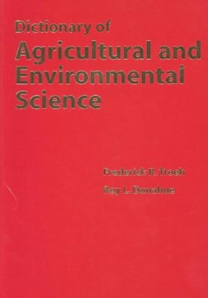 Bild des Verkufers fr Dictionary of Agricultural and Environmental Science zum Verkauf von GreatBookPrices