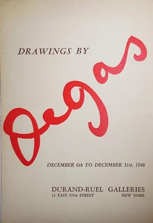 Seller image for Drawings by Degas (Durand-Ruel Galleries Announcement Booklet for a 1948 Exhibition) for sale by Derringer Books, Member ABAA