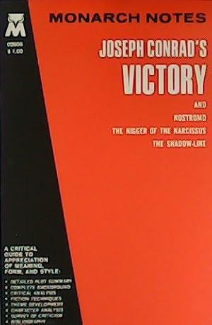 Seller image for Monarch Notes Joseph Conrad s Victory and nostromo the nigger of the narcissus the shadow-line. for sale by Librera y Editorial Renacimiento, S.A.