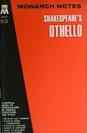 Image du vendeur pour Monarch Notes Shakespeare s Othello. mis en vente par Librera y Editorial Renacimiento, S.A.