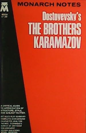 Seller image for Monarch Notes Dostoyevsky s The brothers Karamazov. for sale by Librera y Editorial Renacimiento, S.A.