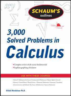 Bild des Verkufers fr 3,000 Solved Problems in Calculus zum Verkauf von GreatBookPrices