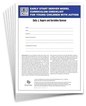 Imagen del vendedor de Early Start Denver Model Curriculum Checklist for Young Children With Autism a la venta por GreatBookPrices