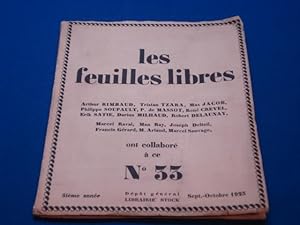 Seller image for LES FEUILLES LIBRES N33. 5ime Anne. (Sept - Oct. 1923) for sale by Emmanuelle Morin