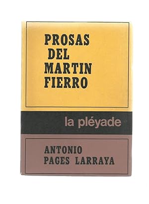 Imagen del vendedor de Prosas del Martn Fierro. a la venta por Librera El Crabo