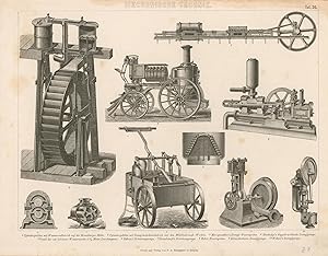 Bild des Verkufers fr Mechanische Technik, Stahlstich zum Verkauf von Antiquariat Kastanienhof