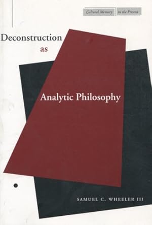 Seller image for Deconstruction As Analytic Philosophy for sale by GreatBookPrices