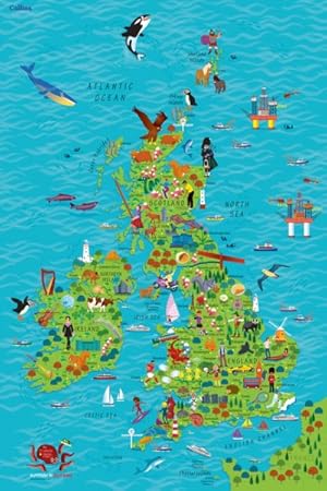 Seller image for Children's Wall Map of the United Kingdom and Ireland for sale by GreatBookPrices