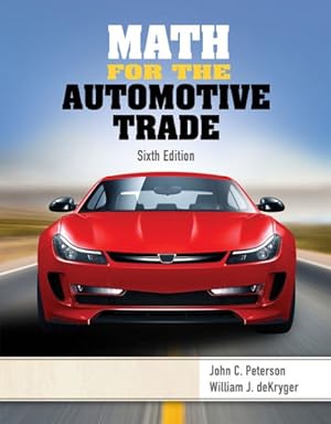 Imagen del vendedor de Math for the Automotive Trade a la venta por GreatBookPrices