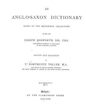 Seller image for Anglo-Saxon Dictionary for sale by GreatBookPrices