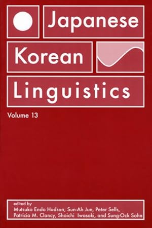 Bild des Verkufers fr Japanese/ Korean Linguistics zum Verkauf von GreatBookPrices