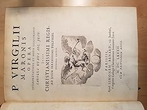 Seller image for P. VIRGILII Maronis opra, interpretatione et notis illustravit carolus ruaeus soc Jesu, ad usum Serenissimi Delphini - Secunda editio - IN A SUPERB CONTEMPORARY MOTTLED RED MOROCCO BINDING for sale by Bibliophilia Books