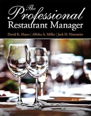 Imagen del vendedor de Professional Restaurant Manager a la venta por GreatBookPrices