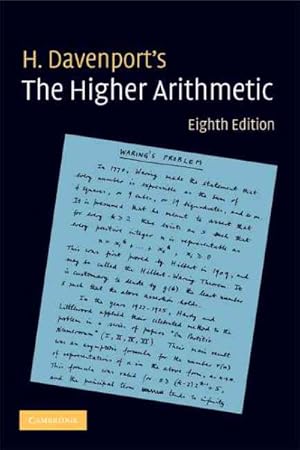 Bild des Verkufers fr Higher Arithmetic : An Introduction to the Theory of Numbers zum Verkauf von GreatBookPrices