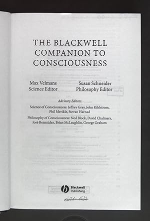 Image du vendeur pour The Blackwell Companion to Consciousness. mis en vente par books4less (Versandantiquariat Petra Gros GmbH & Co. KG)