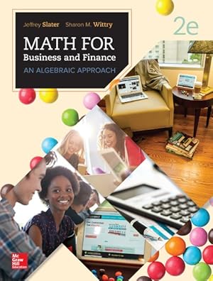 Seller image for Math for Business and Finance : An Algebraic Approach for sale by GreatBookPrices