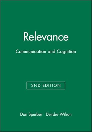 Immagine del venditore per Relevance : Communication and Cognition venduto da GreatBookPrices