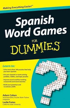Imagen del vendedor de Spanish Word Games For Dummies a la venta por GreatBookPrices