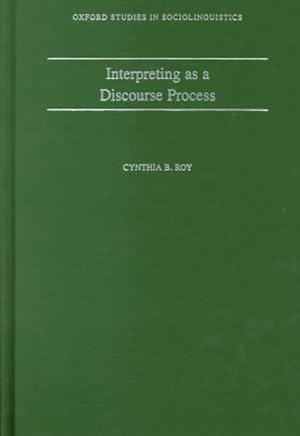 Imagen del vendedor de Interpreting As a Discourse Process a la venta por GreatBookPrices