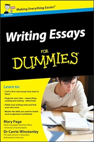 Imagen del vendedor de Writing Essays for Dummies a la venta por GreatBookPrices