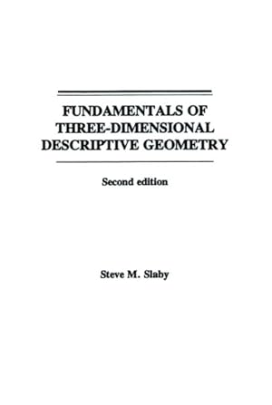 Seller image for Fundamentals of Three-Dimensional Descriptive Geometry for sale by GreatBookPrices