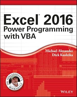 Imagen del vendedor de Excel 2016 Power Programming With VBA a la venta por GreatBookPrices