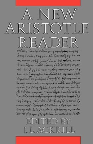 Imagen del vendedor de New Aristotle Reader a la venta por GreatBookPrices