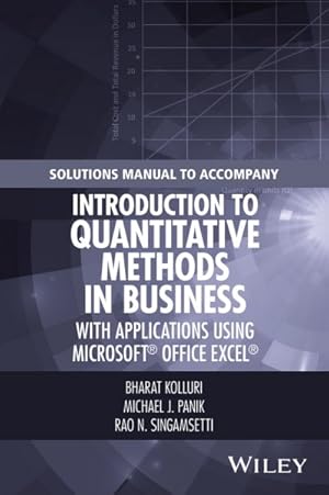 Seller image for Introduction to Quantitative Methods in Business : With Applications Using Microsoft Office Excel for sale by GreatBookPrices