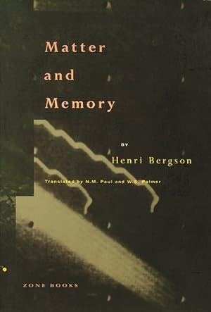 Imagen del vendedor de Matter and Memory a la venta por GreatBookPrices