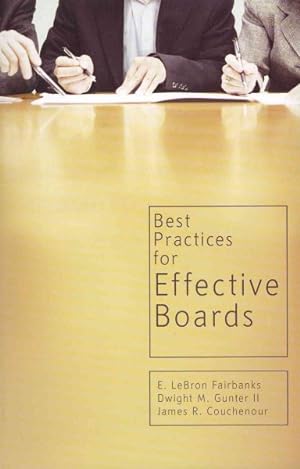 Immagine del venditore per Best Practices for Effective Boards venduto da GreatBookPrices