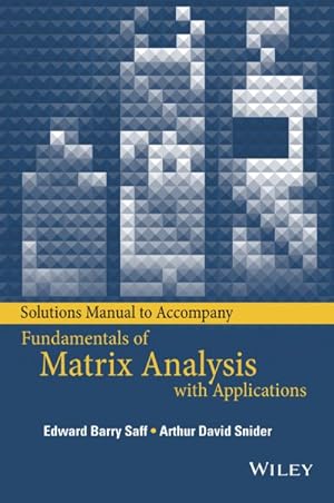 Seller image for Fundamentals of Matrix Analysis With Applications for sale by GreatBookPrices