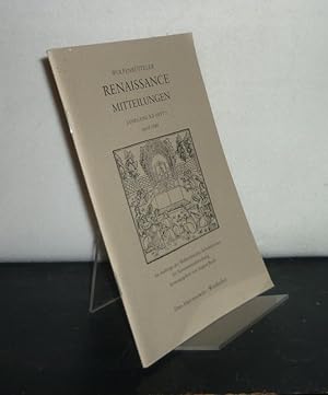 Immagine del venditore per Wolfenbtteler Renaissance-Mitteilungen - Jahrgang 12: 1988, Heft 1. Im Auftrag des Wolfenbtteler Arbeitskreises fr Renaissanceforschung herausgegeben von August Buck. venduto da Antiquariat Kretzer