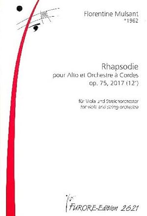 Bild des Verkufers fr Rhapsodie op.75fr Viola und Streichorchester : Partitur zum Verkauf von AHA-BUCH GmbH
