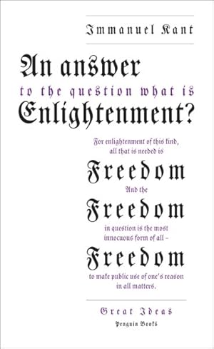 Seller image for Answer to the Question : What Is Enlightenment? for sale by GreatBookPrices