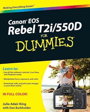 Bild des Verkufers fr Canon EOS Rebel T2i / 550D For Dummies zum Verkauf von GreatBookPrices